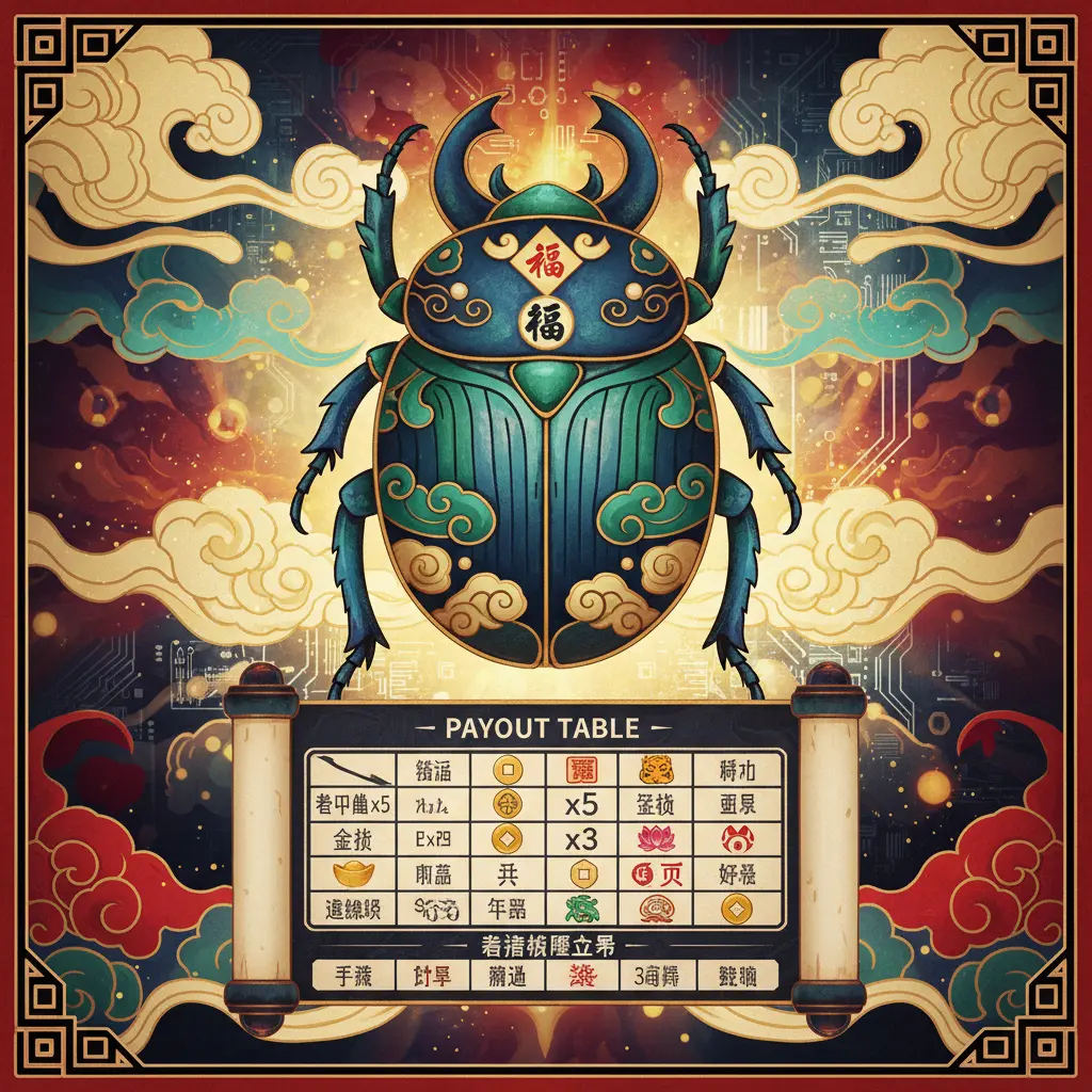 老虎機賠率表 - 聖甲蟲